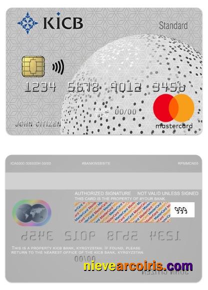 Kyrgyzstan KICB Bank standart mastercard